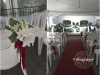 Oriental Lilies With Red Ribbon Embellish ~ Aisle Markers
