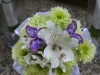 Butterfly Kisses ~ Small Posy Bouquet With Mums & Alstroemeria