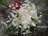 Posy Bouquet  ~ Ivory Roses With Freesia & Babys Breath